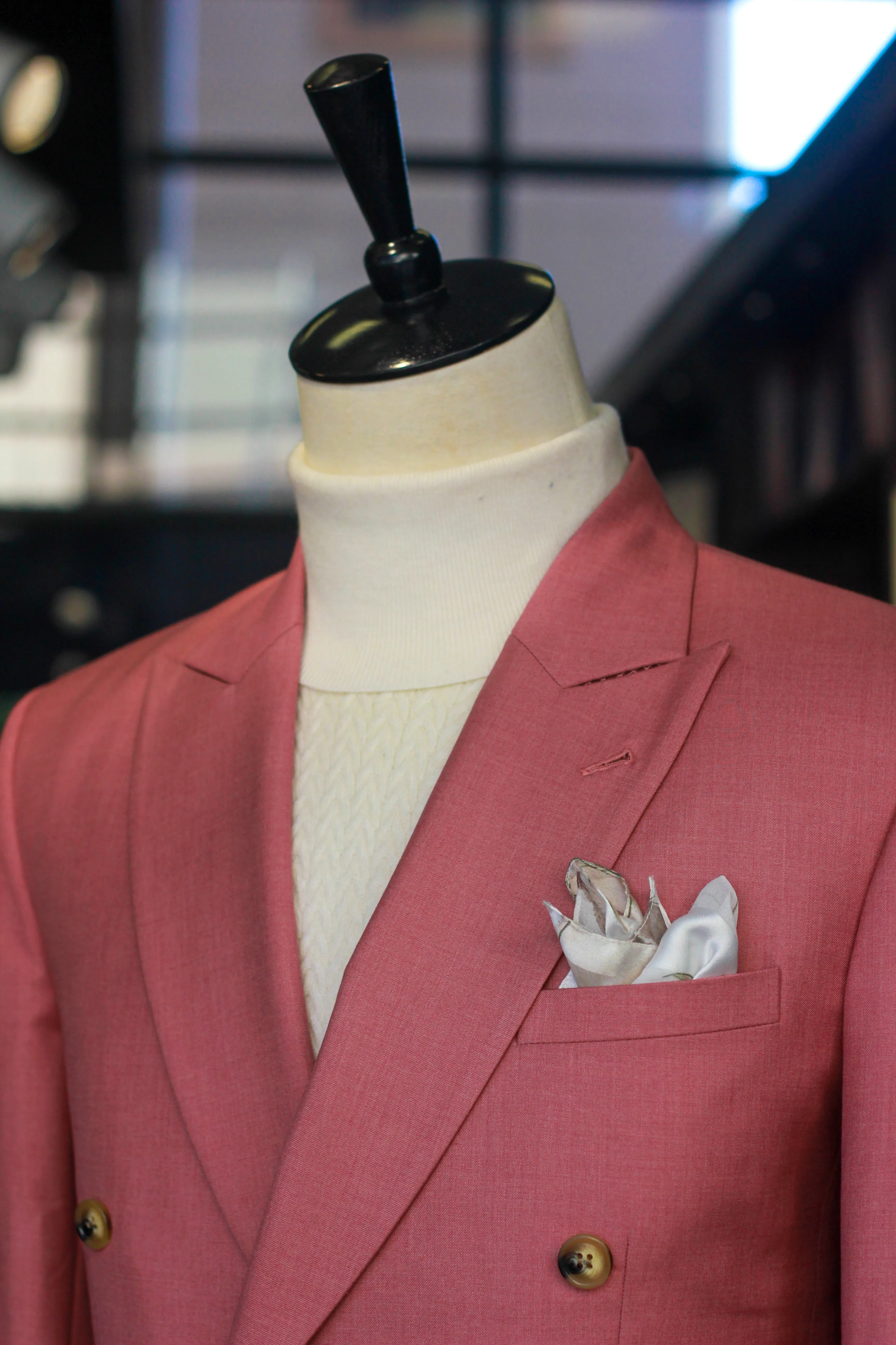 Salmon Double Breasted Blazer