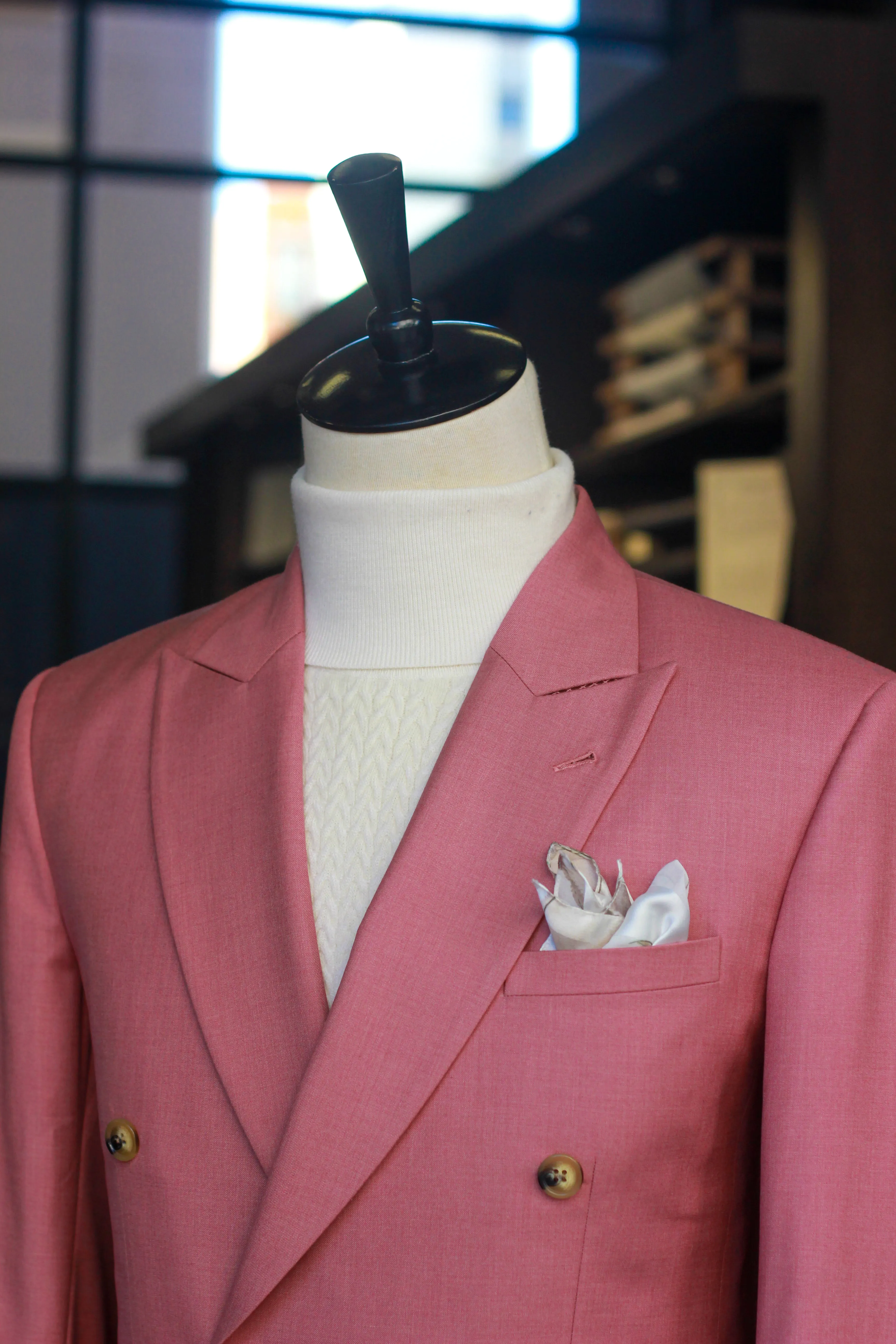Salmon Double Breasted Blazer