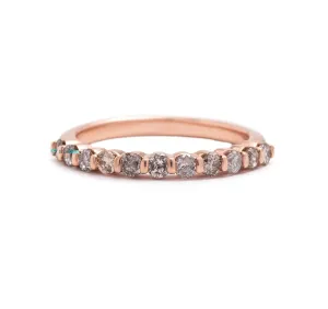Salt and Pepper diamond mathing wedding band- non traditional bands
