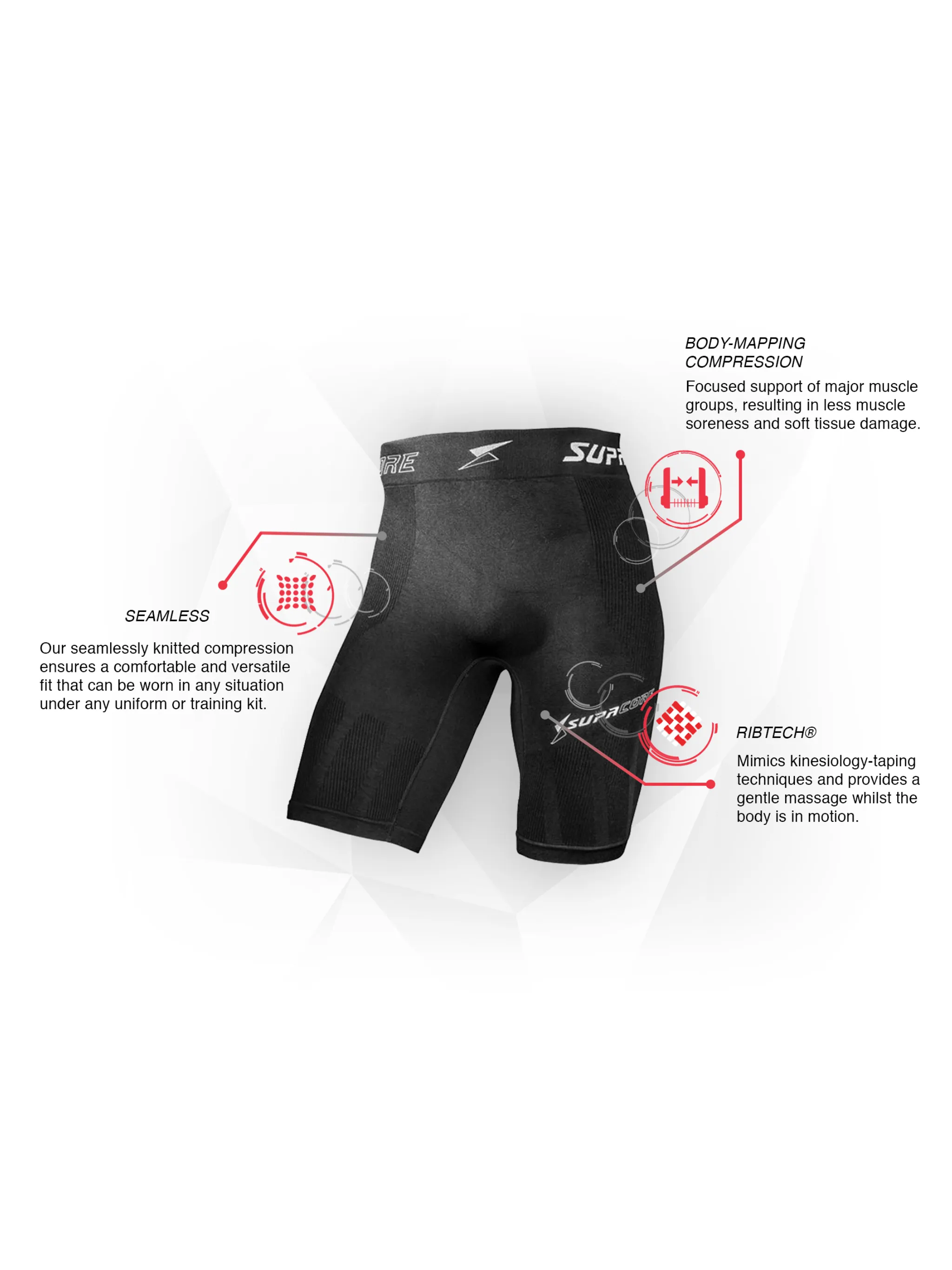 Seamless Body Mapped Power Running Shorts