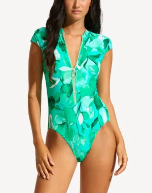 Secret Garden Zip Front One Piece