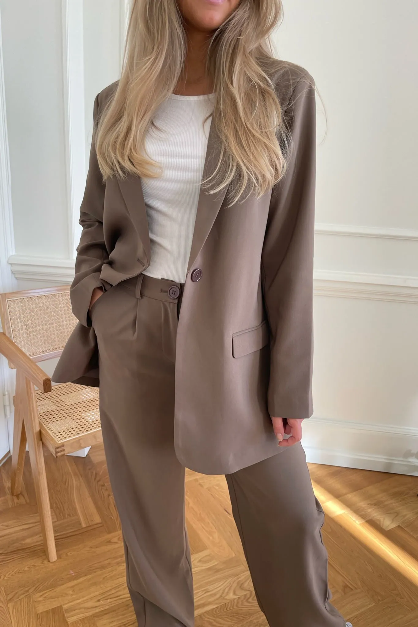 SelmaIC Blazer - Mørk Beige