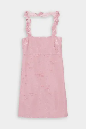 Sequins Strap Mini Dress in Light Lilac