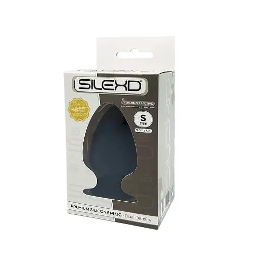 SilexD Dual Density Silicone Butt Plug - Tapered, Bendable, Suction Base, Multiple Sizes