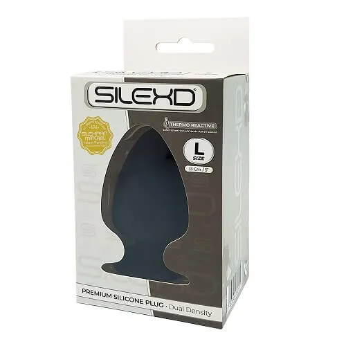 SilexD Dual Density Silicone Butt Plug - Tapered, Bendable, Suction Base, Multiple Sizes