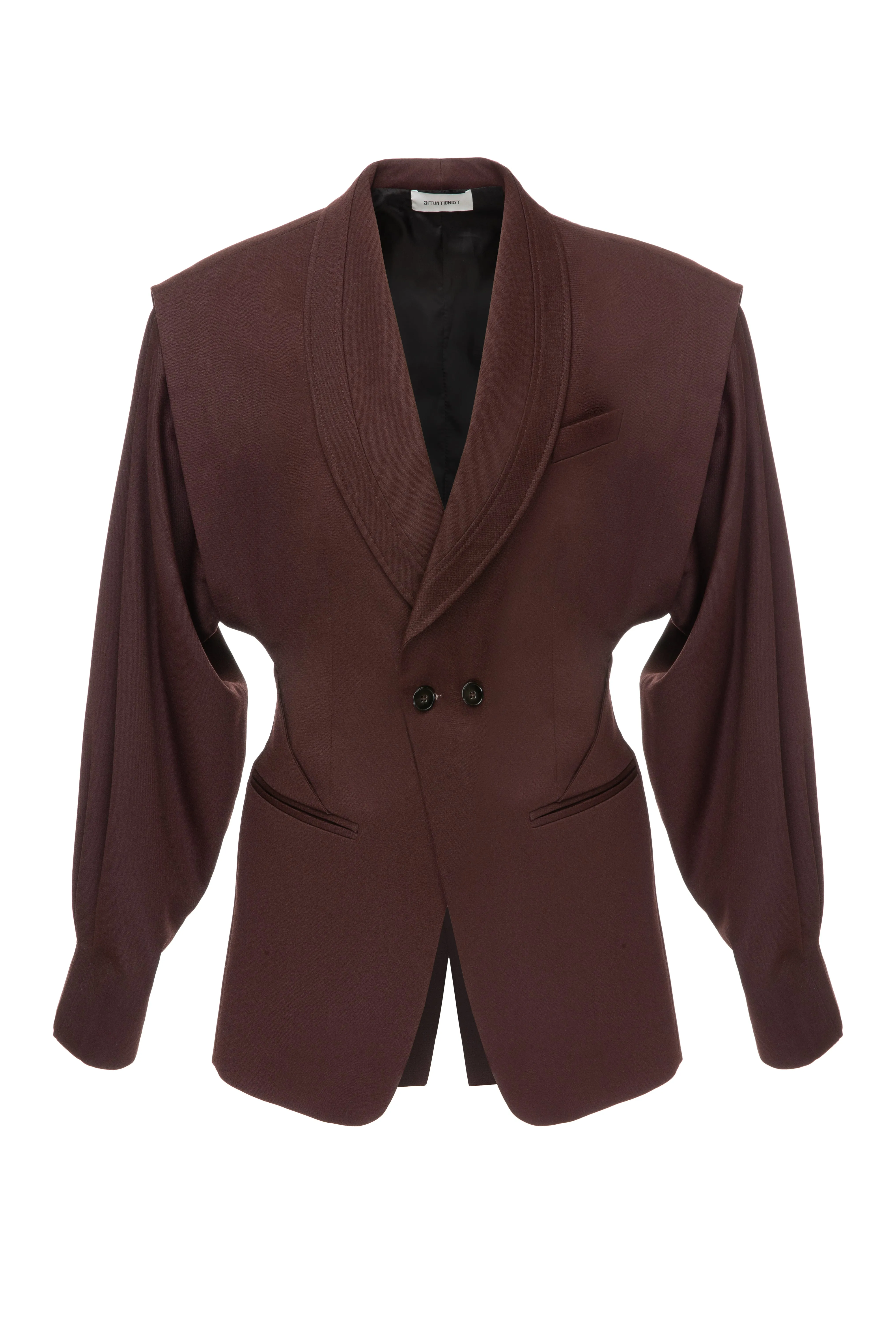 SITUATIONIST Burgundy Blazer