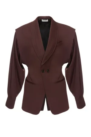 SITUATIONIST Burgundy Blazer
