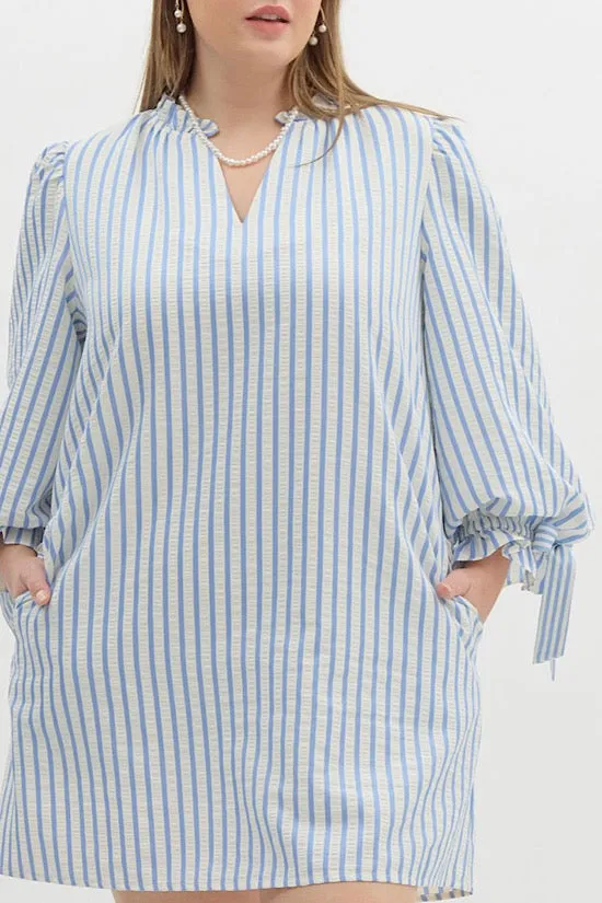 Sky Blue Stripe Dress (EO)