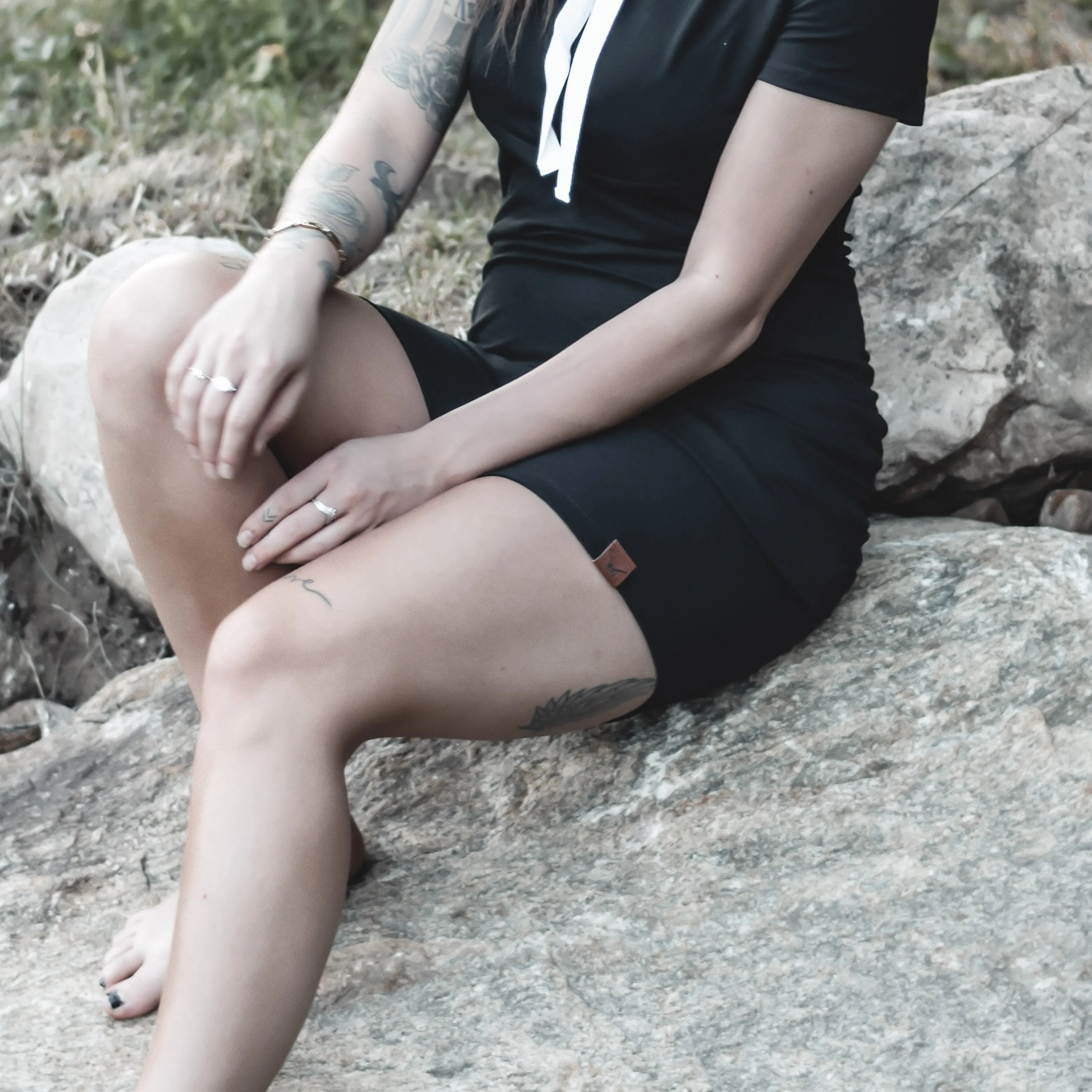 SMALL - NOIR Bikers short femme & maternité - Léger défaut ( réf #329 )