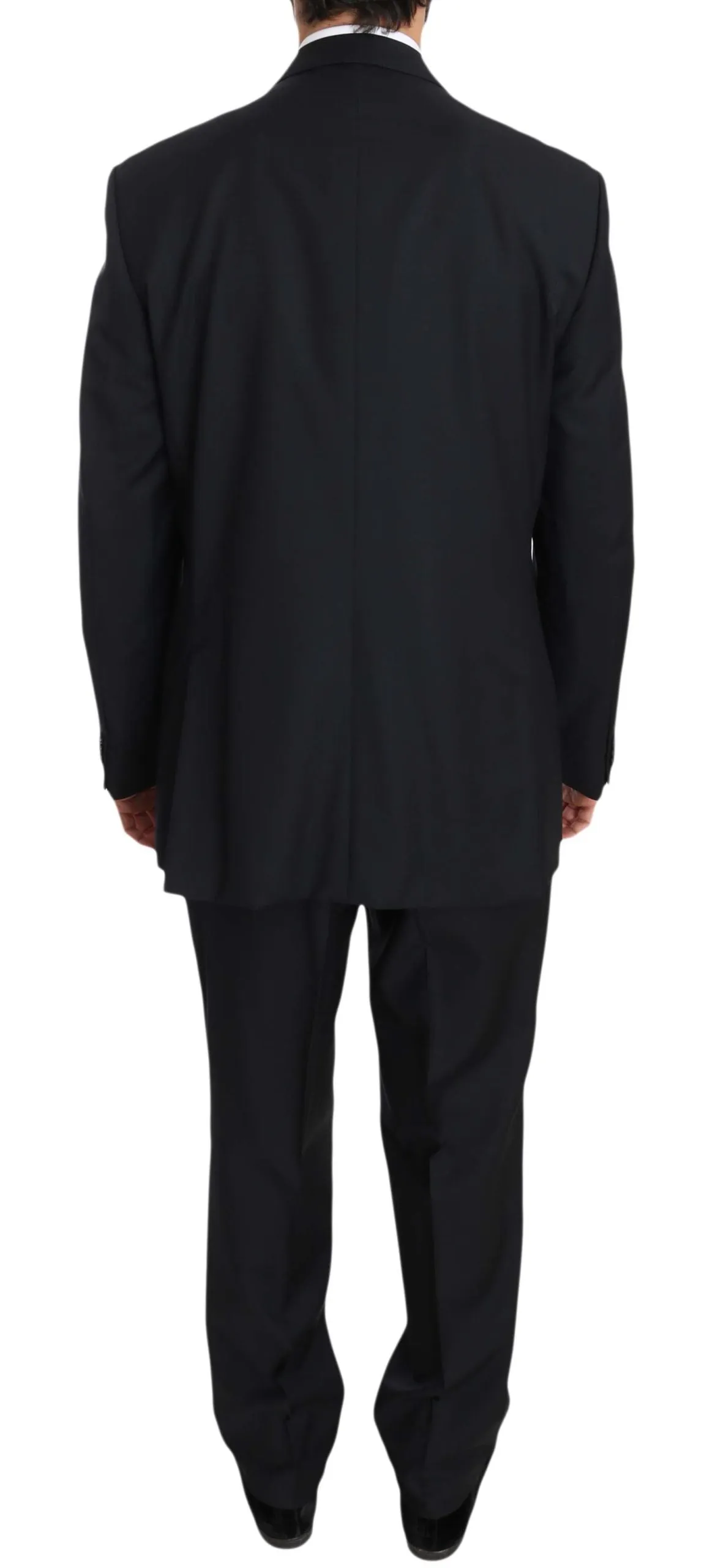 Solid Blue Two Piece 3 Button Suit