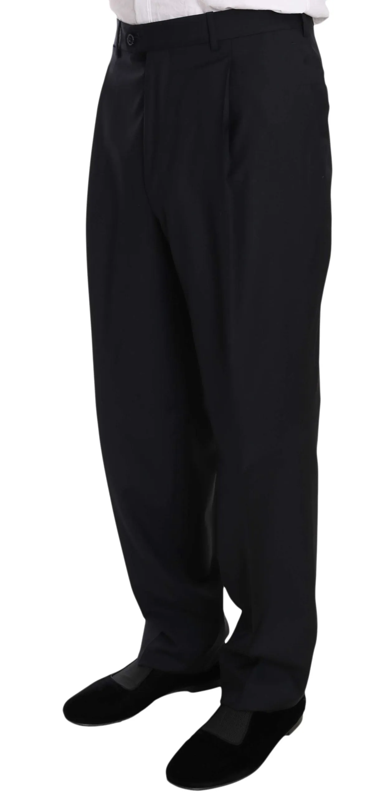 Solid Blue Two Piece 3 Button Suit