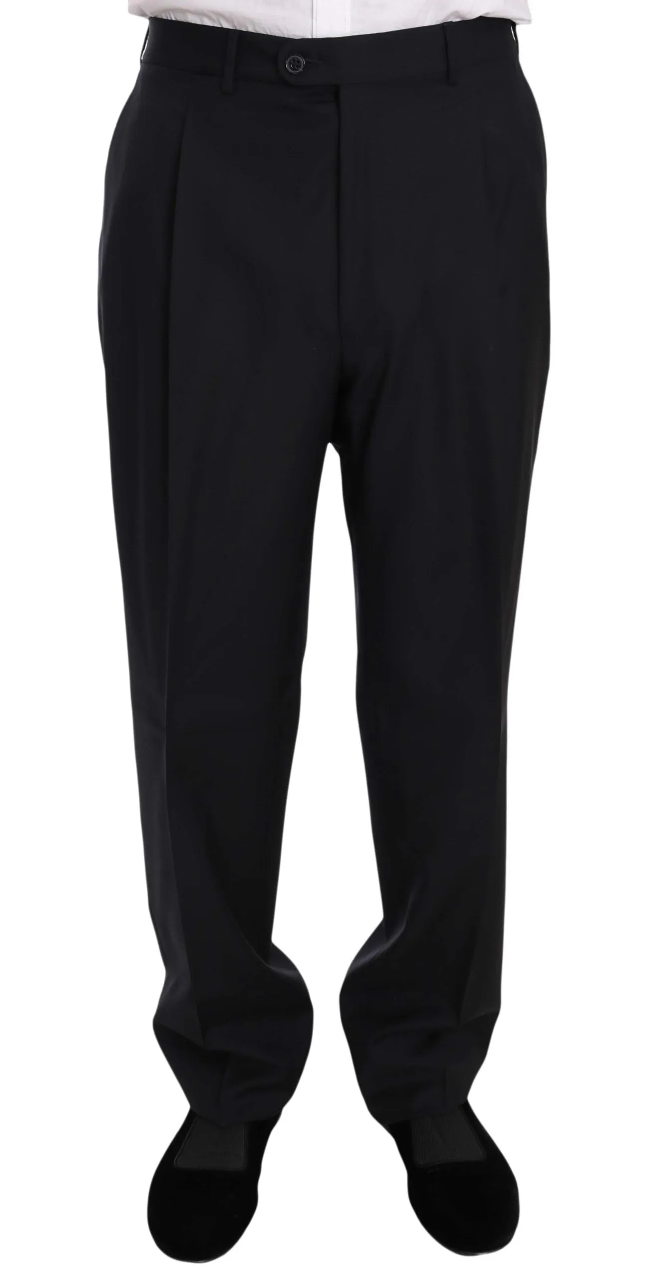 Solid Blue Two Piece 3 Button Suit