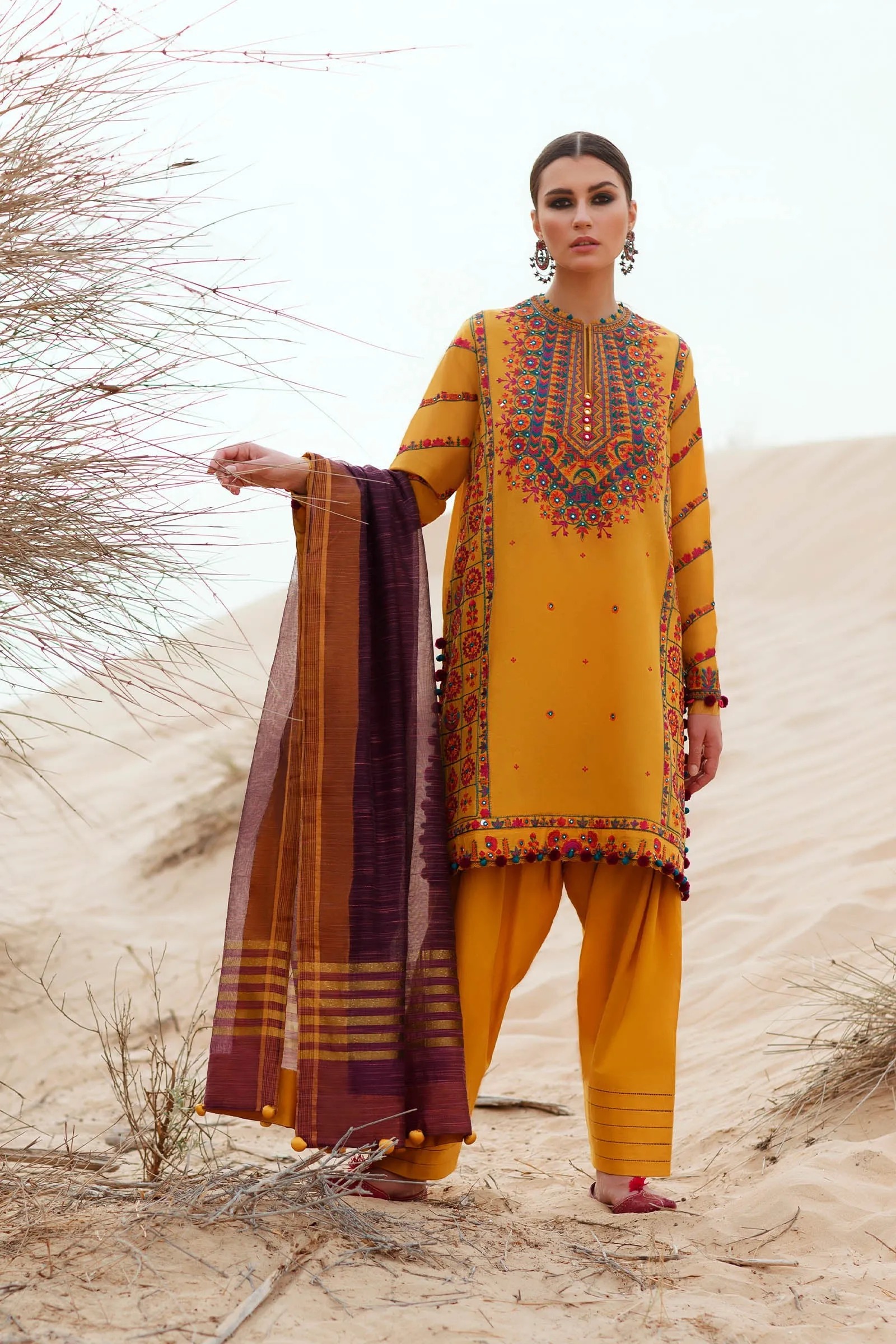SOUZAN (ZL22-05 B) | Zaha Summer Lawn Collection 2022 | Unstitched Embroidered Lawn Suits