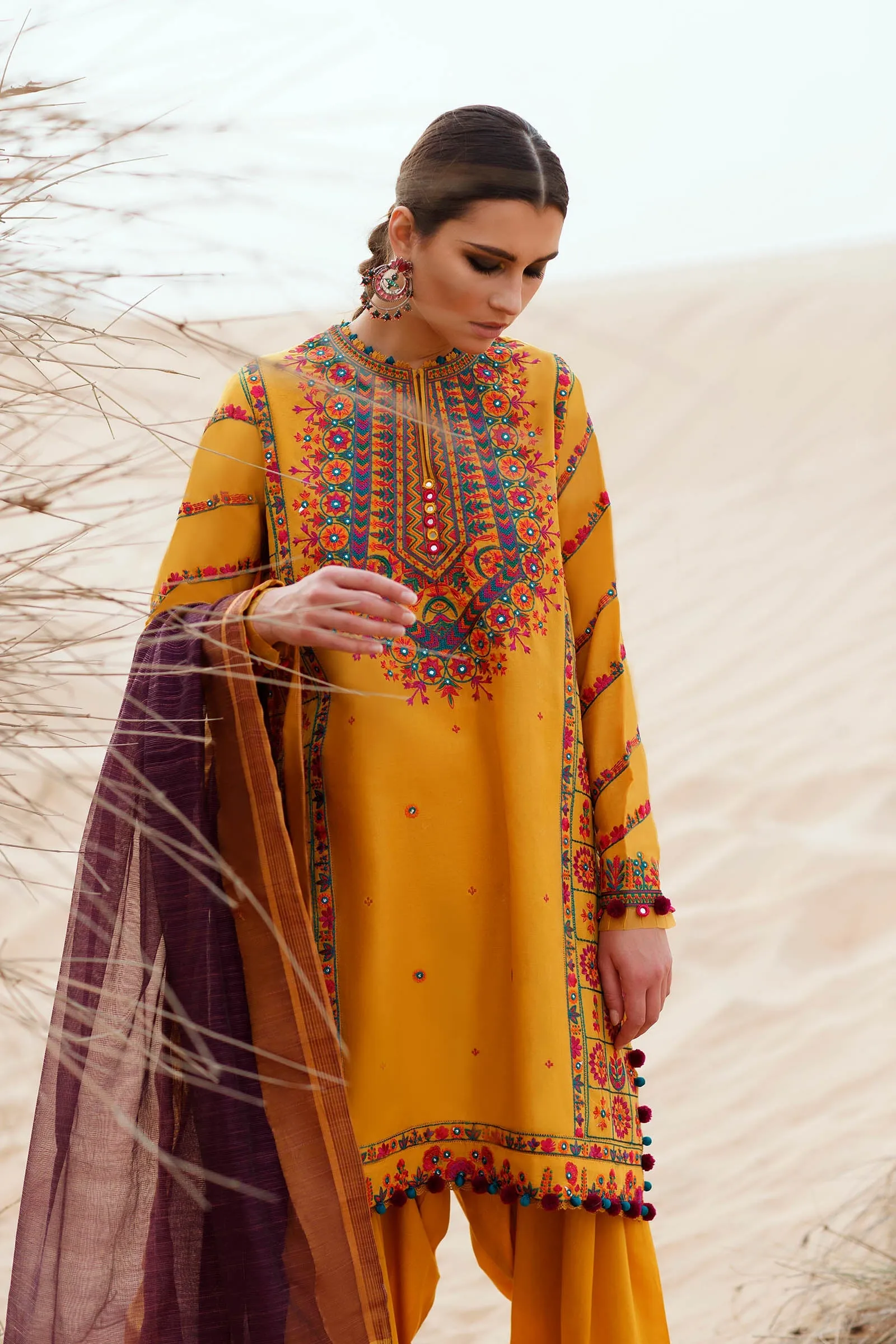 SOUZAN (ZL22-05 B) | Zaha Summer Lawn Collection 2022 | Unstitched Embroidered Lawn Suits