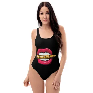 STFU Classic Logo One-Piece Swimsuit - Black