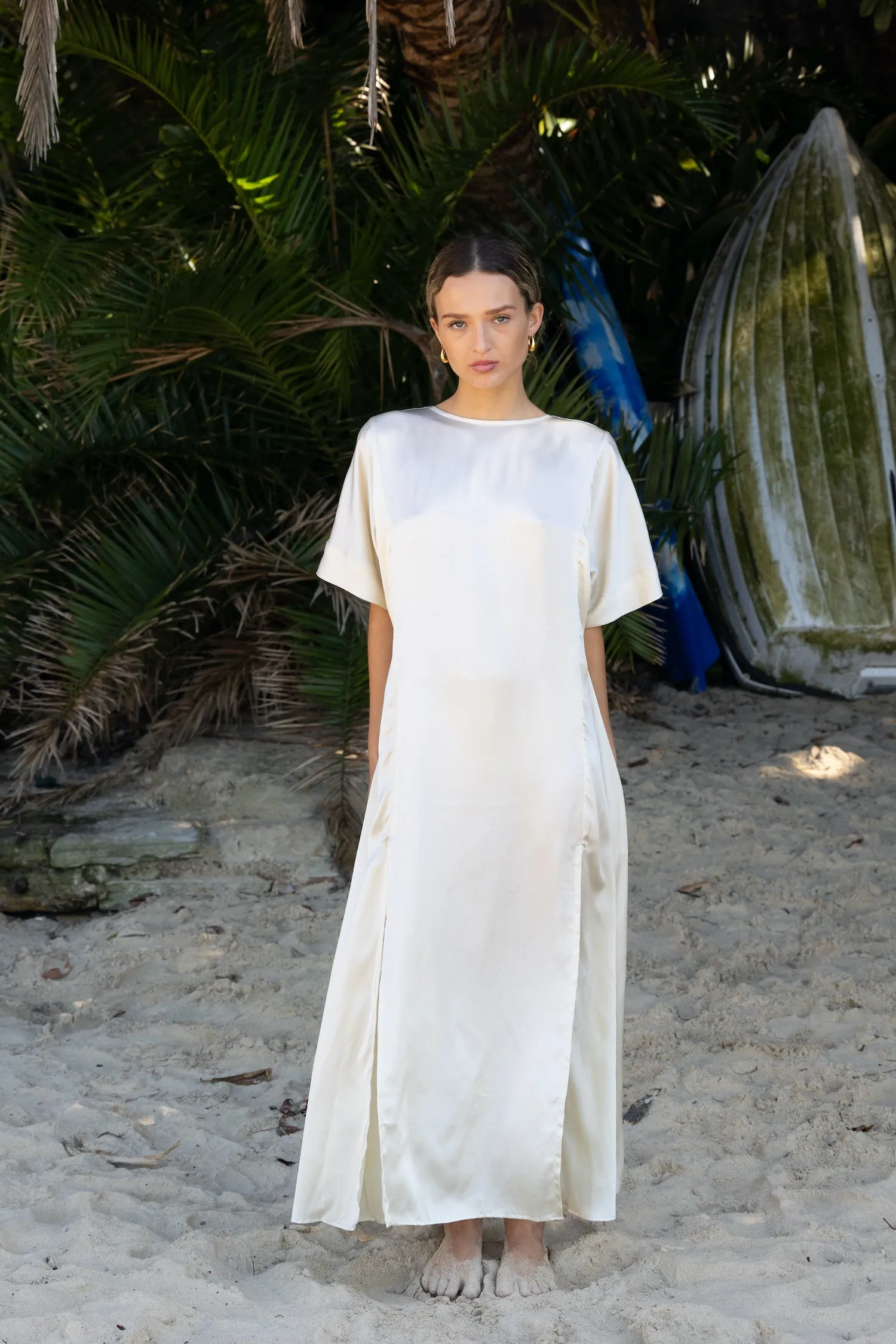 Tanika Silk Dress Birch