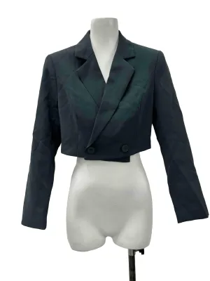 Teal Green Cropped Blazer