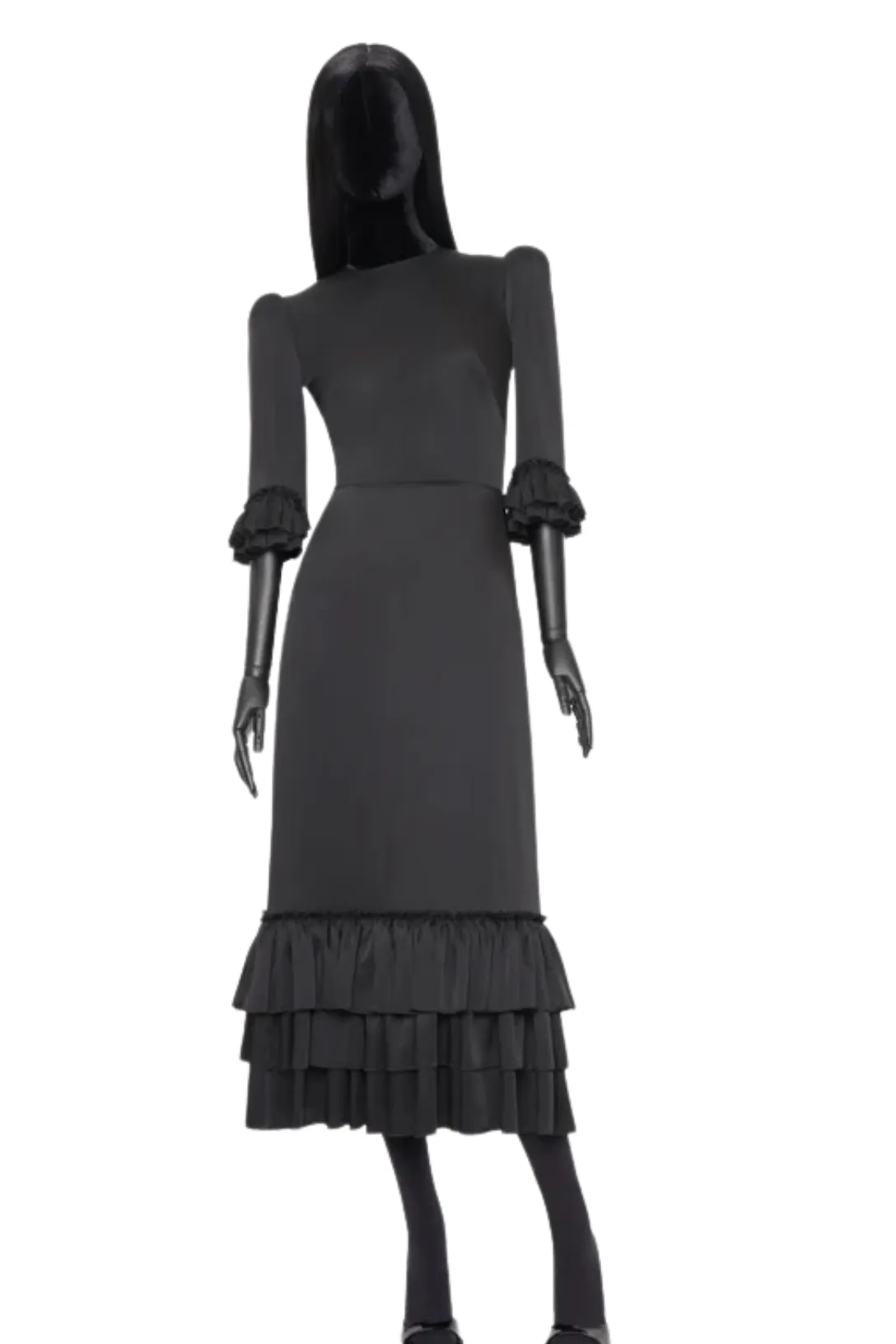 The Lovely Creature Dress | Black Satin