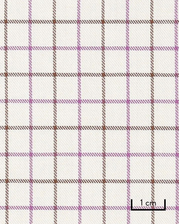 Thomas Mason Brown Purple Tattersall Check