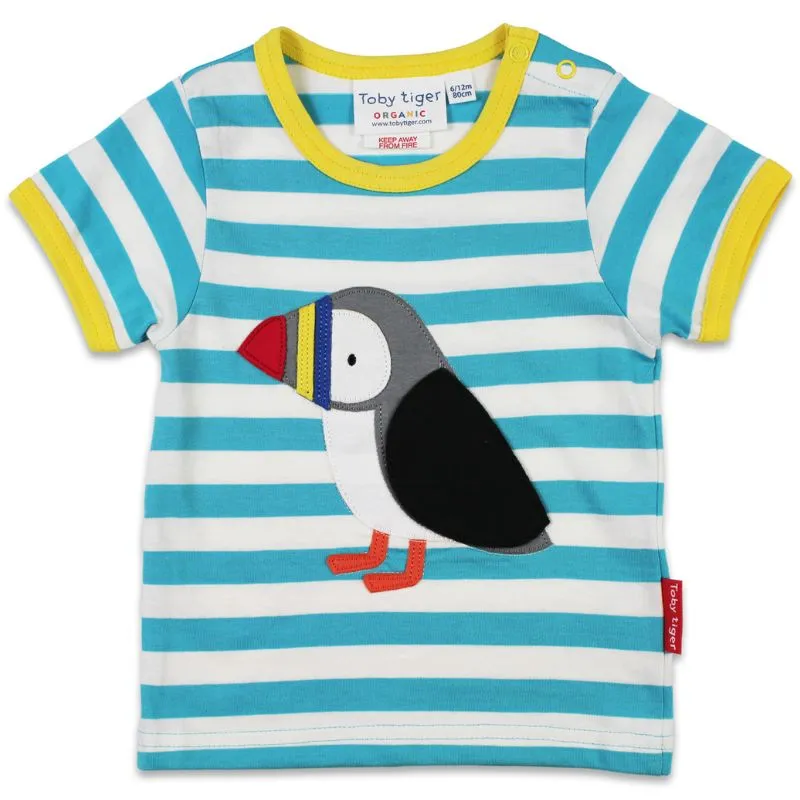 Toby Tiger Puffin Appliqué T-shirt
