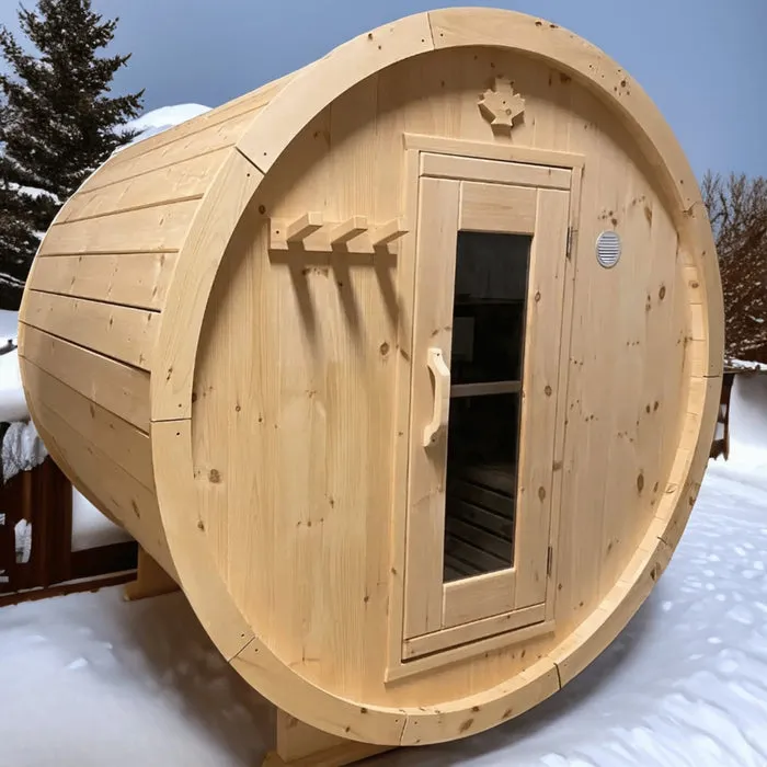 True North 4 Person 6' Long Barrel Sauna