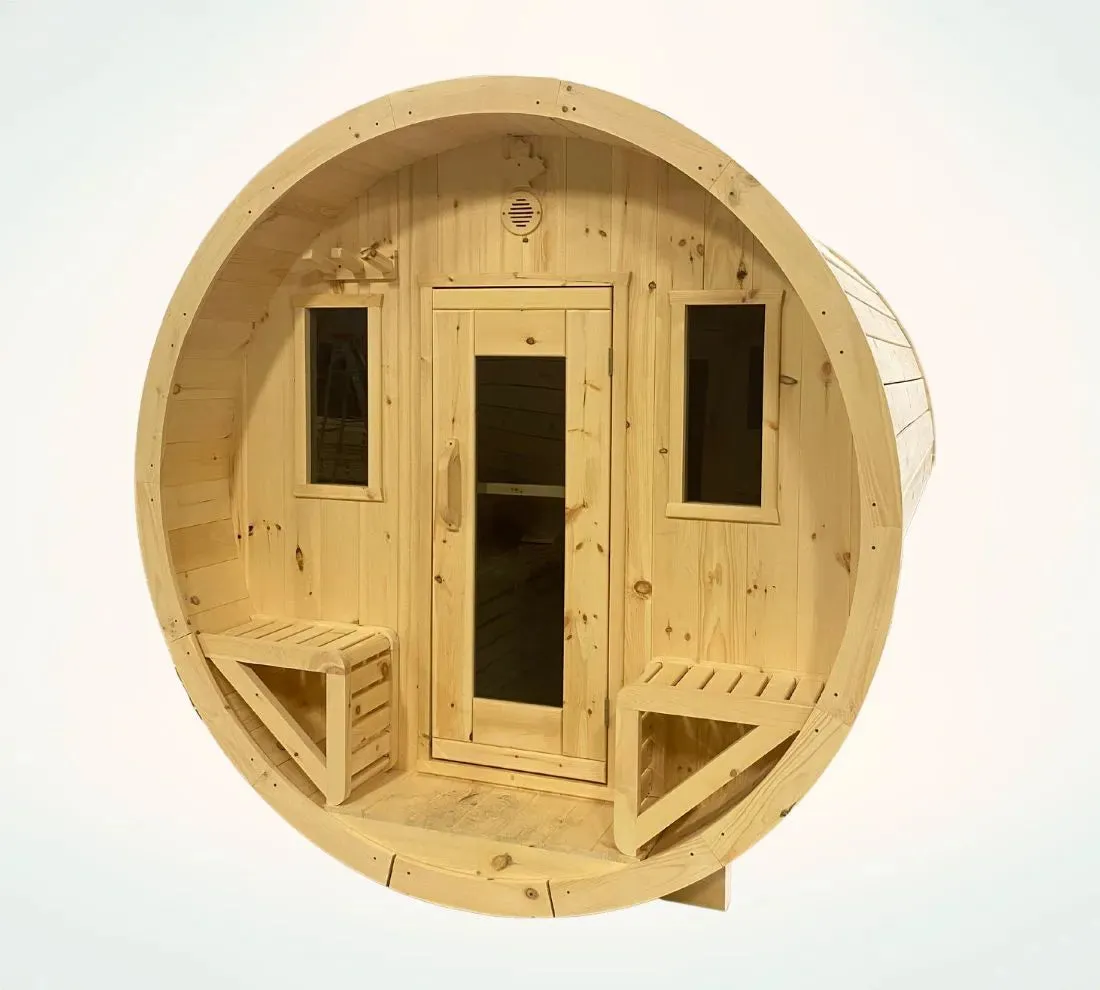 True North 4 Person 6' Long Barrel Sauna