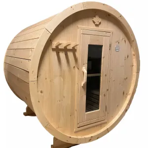 True North 4 Person 6' Long Barrel Sauna