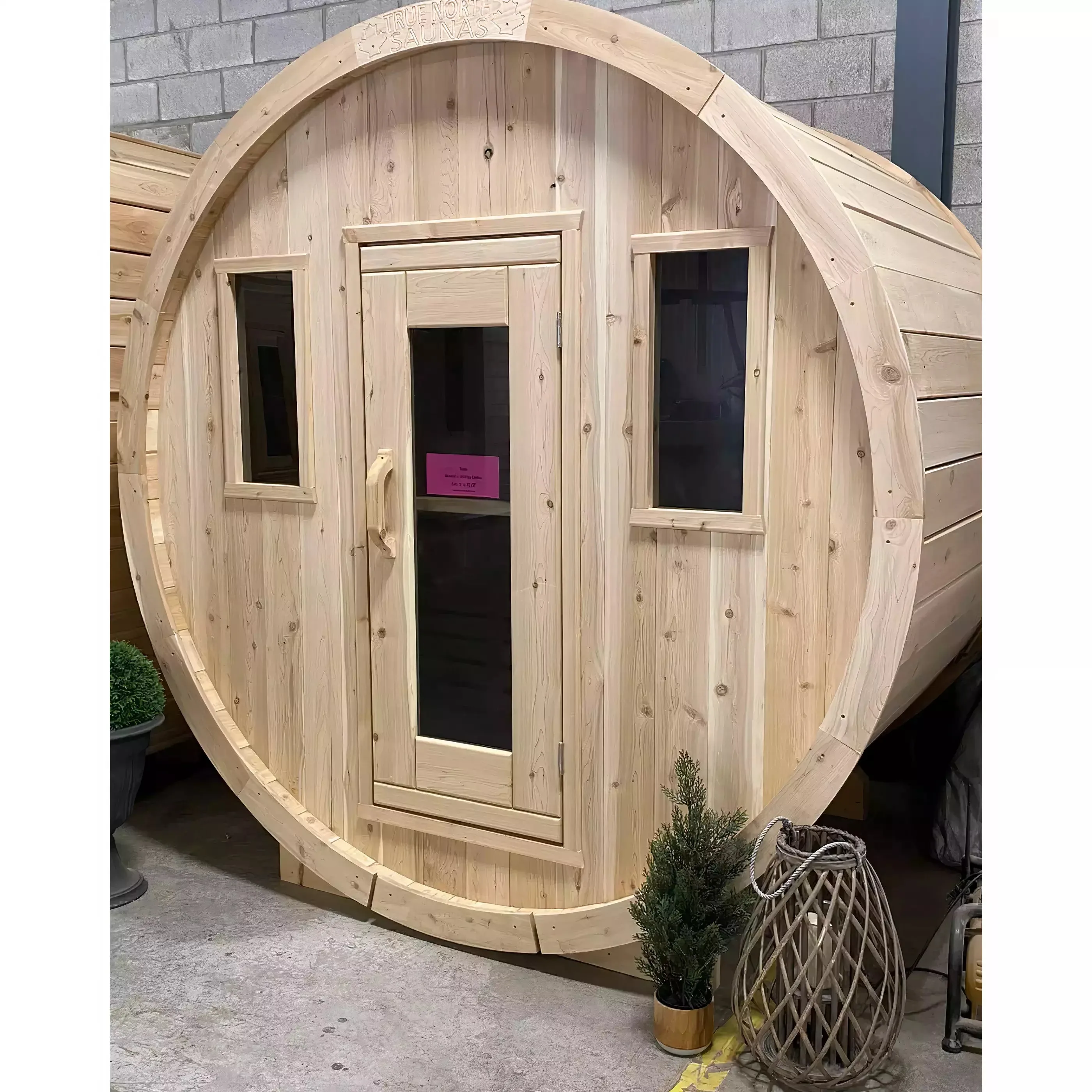 True North 8 Person 10' Long Barrel Sauna
