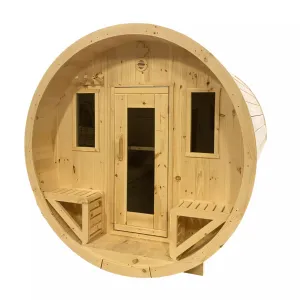 True North 8 Person 10' Long Barrel Sauna