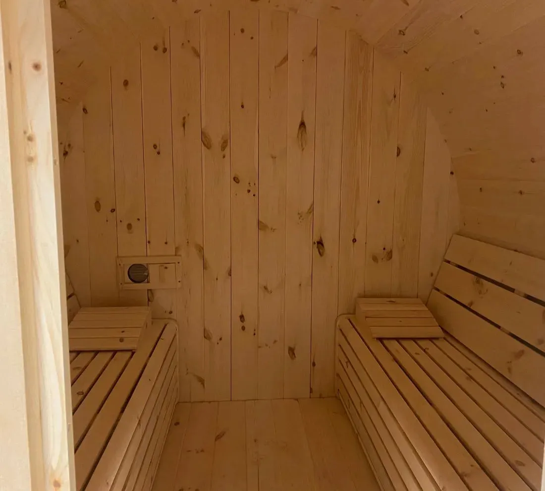 True North 8 Person 10' Long Barrel Sauna