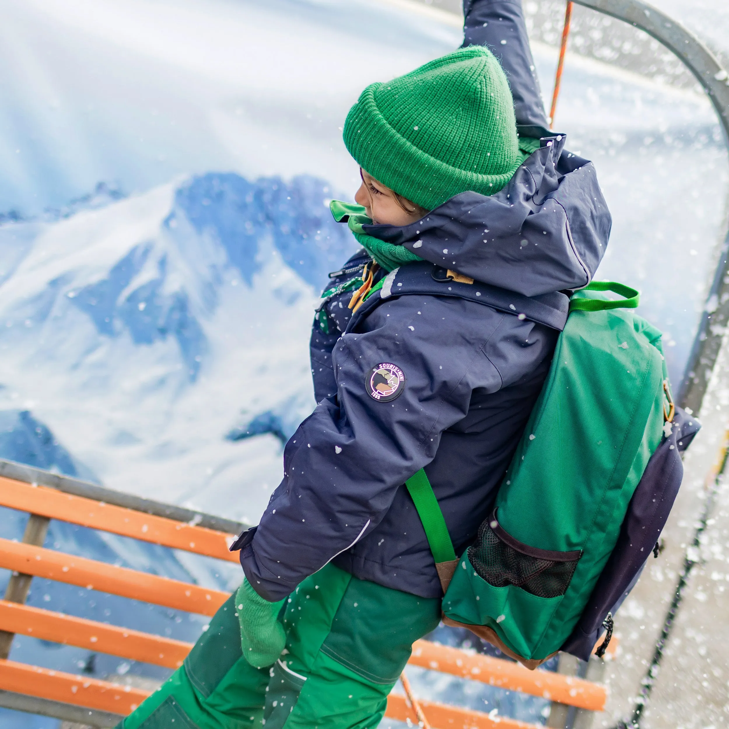 Tuque en tricot verte, enfant || Green knit toque, child