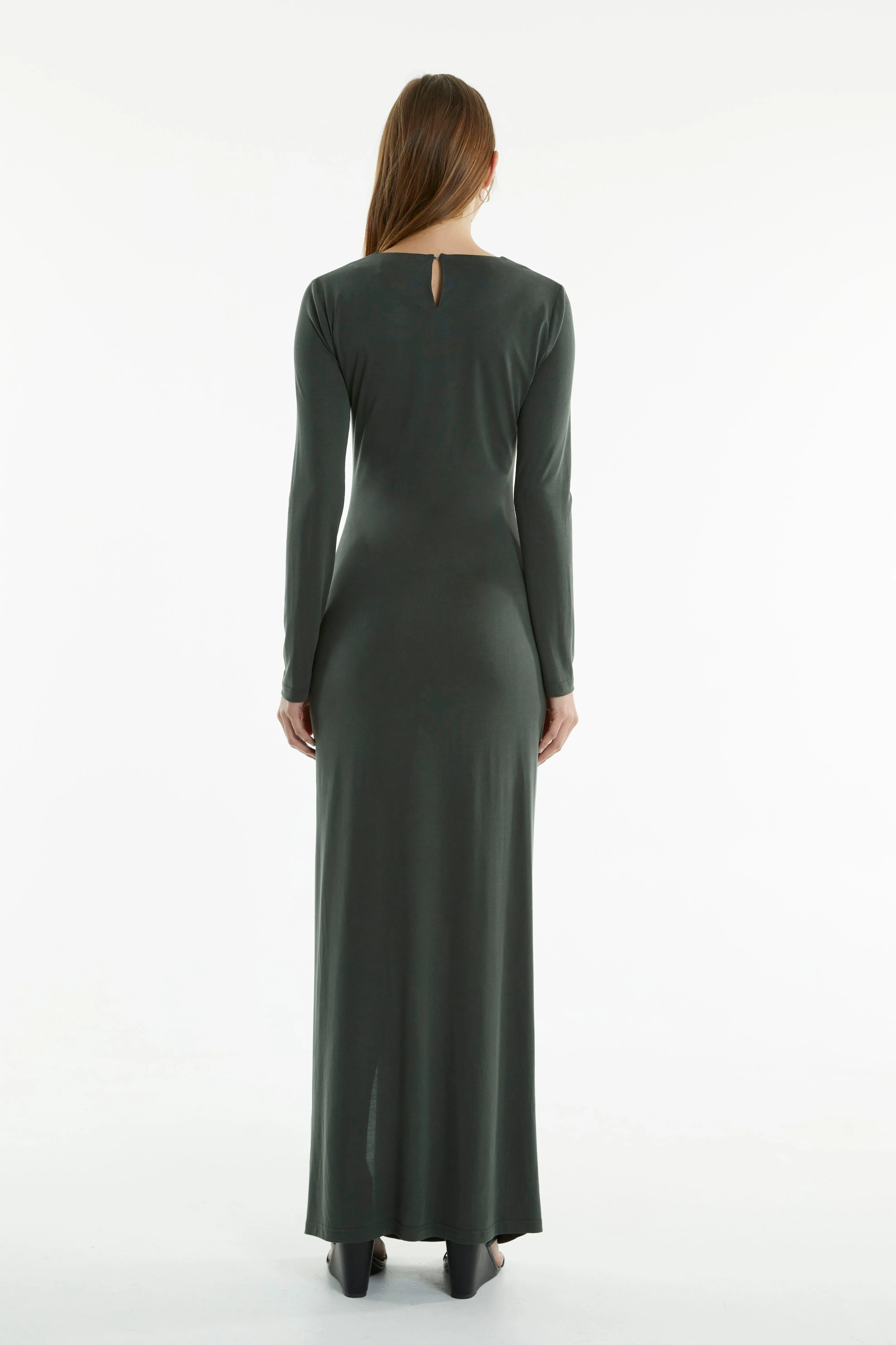 TURN AROUND TWIST MAXI DRESS | FOREST