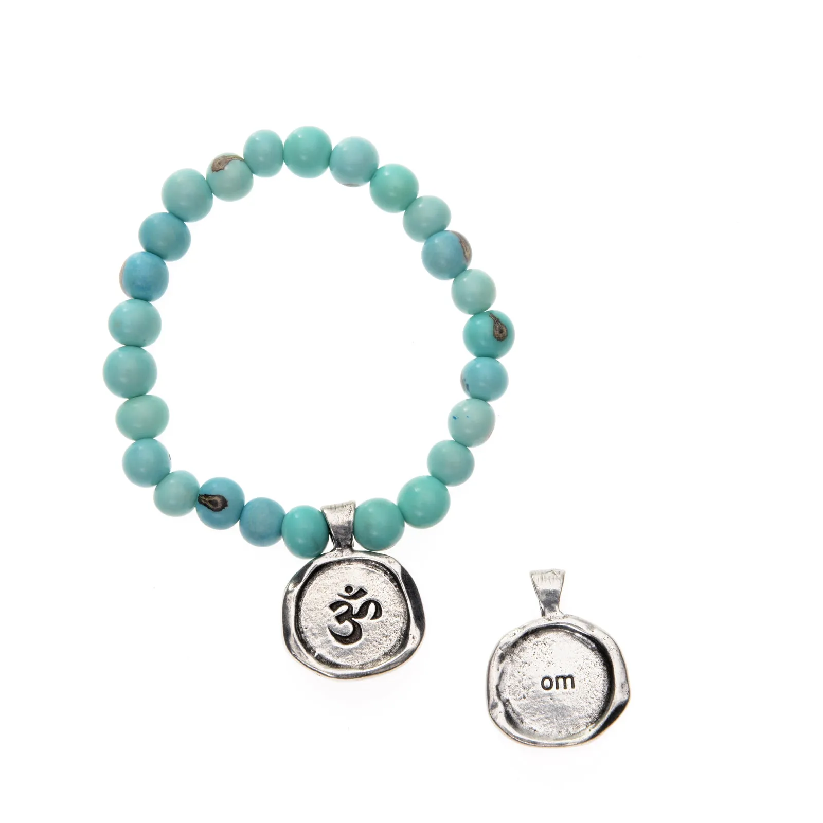 Turquoise Acai Seeds of Life Bracelet with Wax Seal