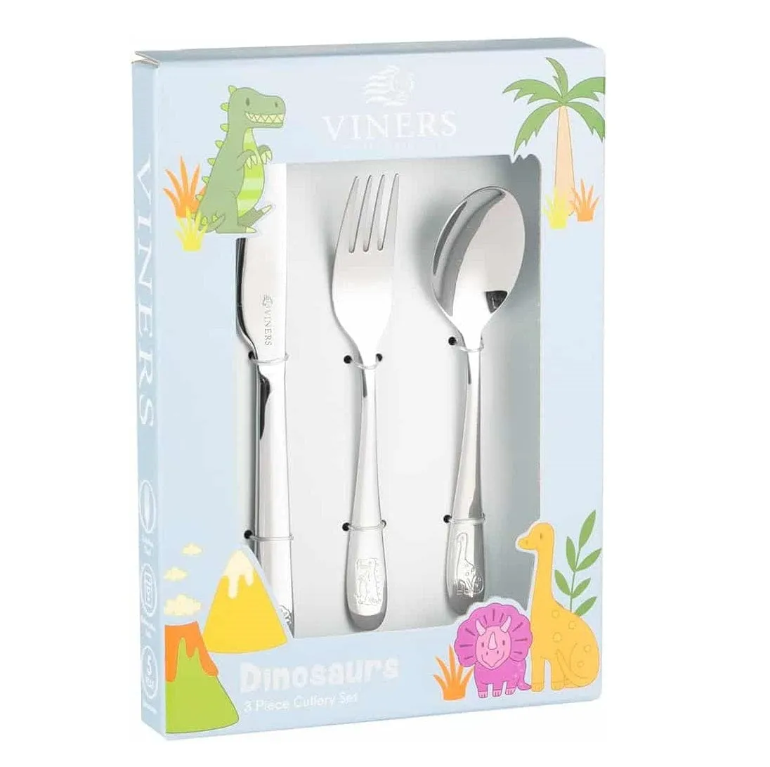Viners Kids Cutlery Dinosaur 3 Piece VN0304042