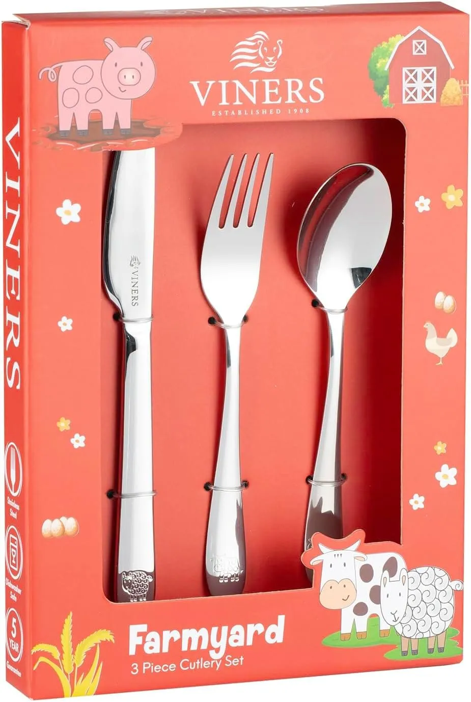 Viners Kids Cutlery Farmyard 3 Piece VN0304043