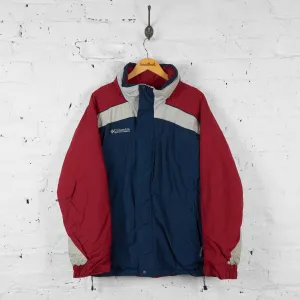 Vintage Columbia Outdoor Hooded Jacket - Navy/Red - L