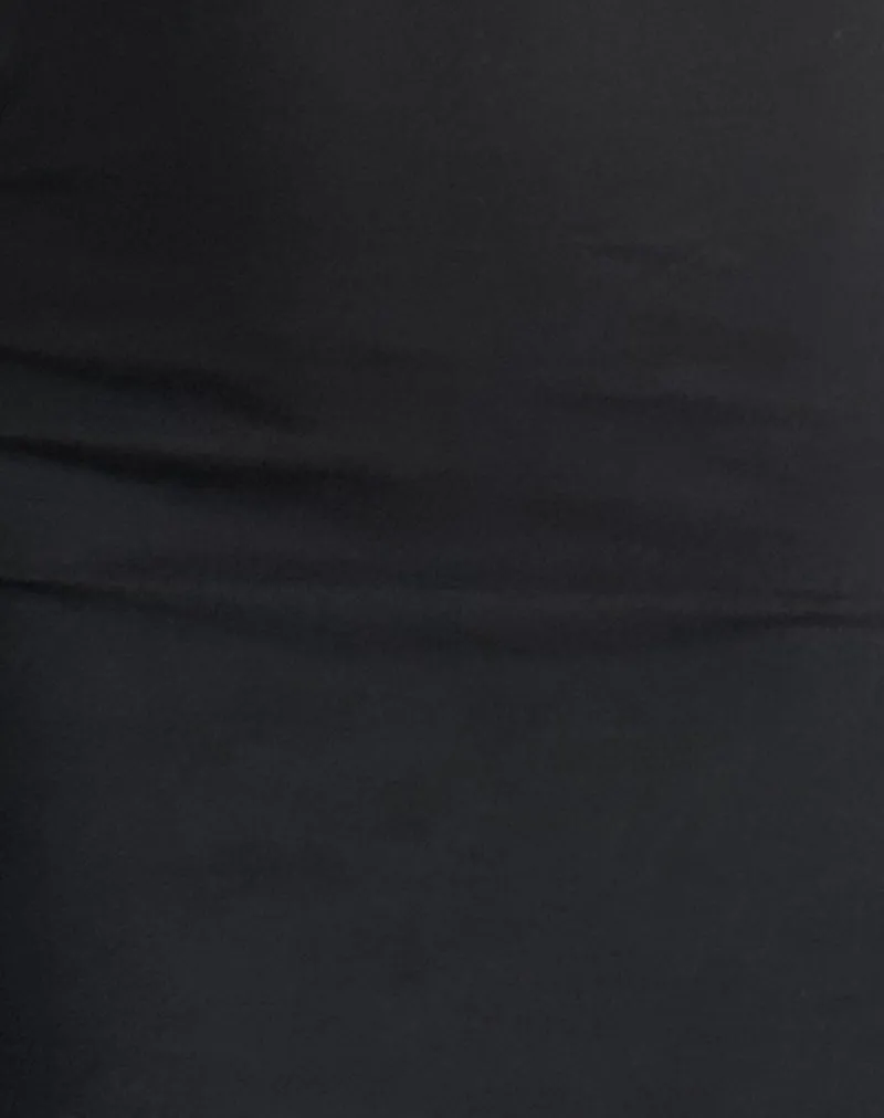 Wangi Backless Mini Dress in Lycra Black