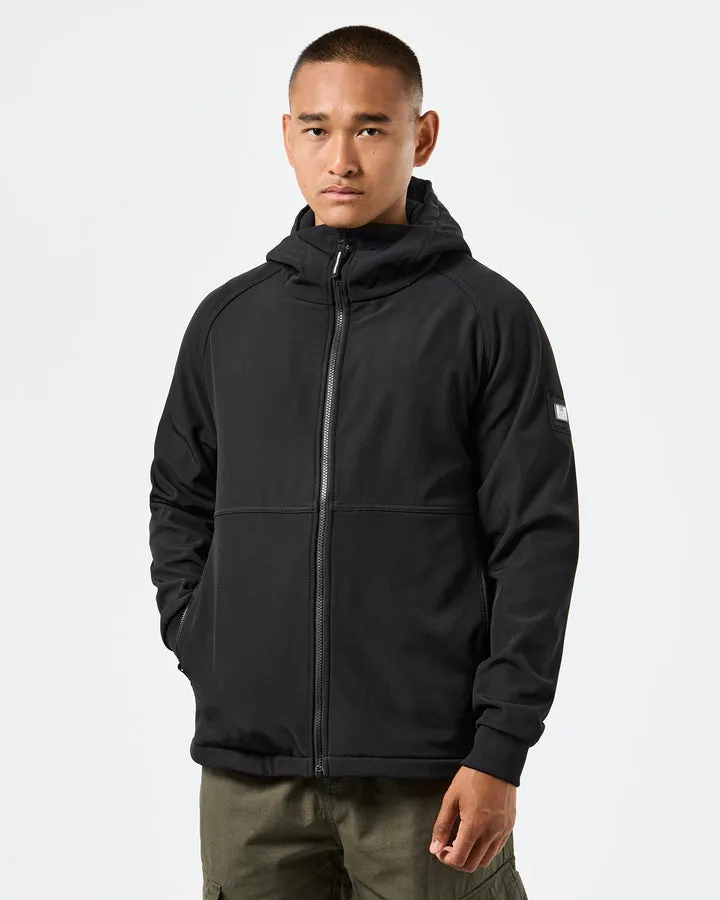Weekend Offender Stipe Softshell Jacket Black