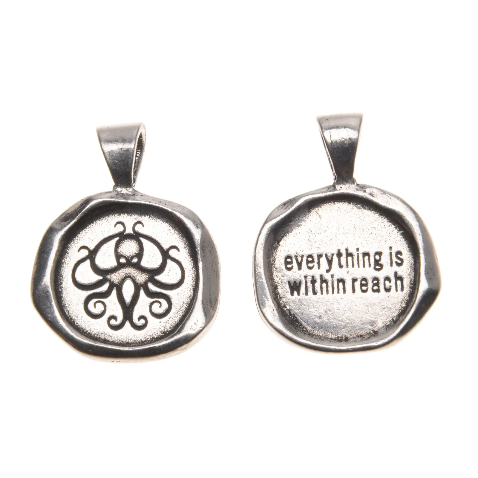 White Acai Seeds of Life Bracelet with Wax Seal