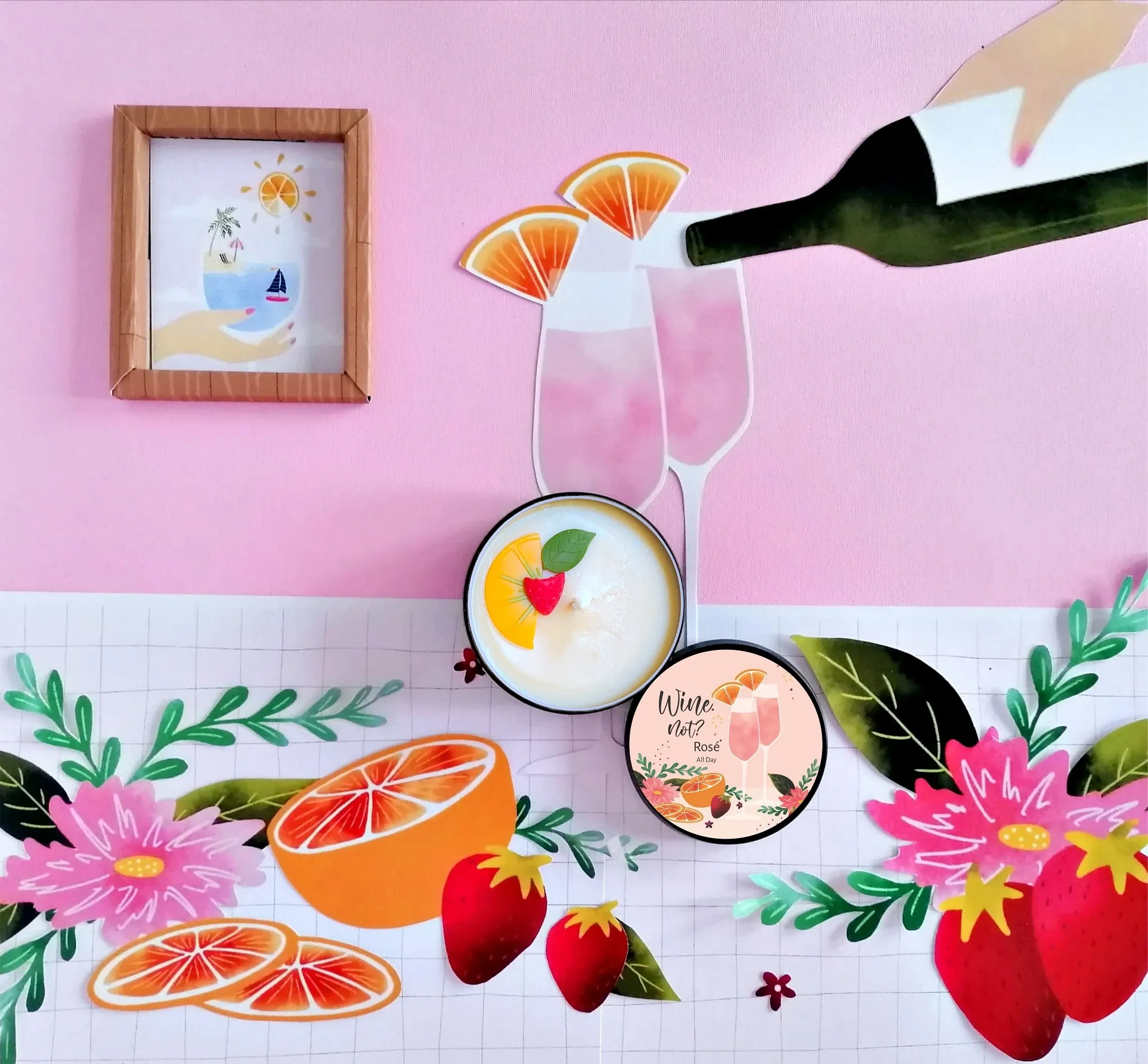 Wine Not? Rosé All Day 🍷  | Happy Candle