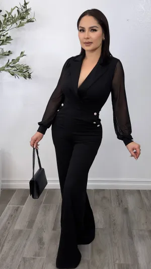 WITH LOVE BLACK JUMPSUIT
