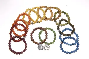 World Bead on Acai Seeds Of Life Bracelet