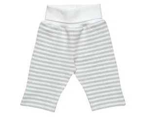Yoga Pant W/ Foldover Waistband - Grey Stripe
